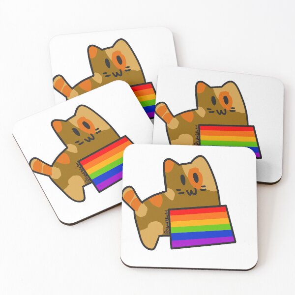Item preview, Rainbow Pride Cat designed and sold by StitchedKitten.