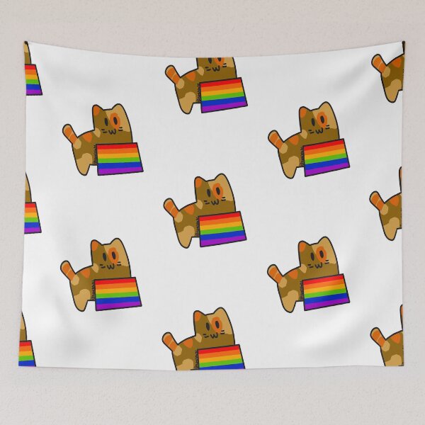 Item preview, Rainbow Pride Cat designed and sold by StitchedKitten.