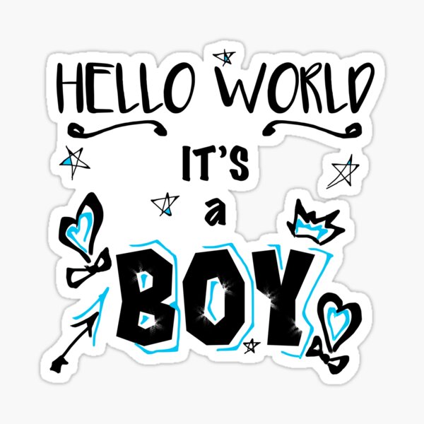 Item preview, Hello world it's a boy designed and sold by BoldPrint Co..