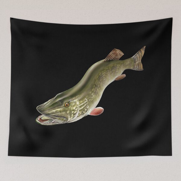 Item preview, Northern Pike Fishing Art Illustration designed and sold by MarkusShirts.