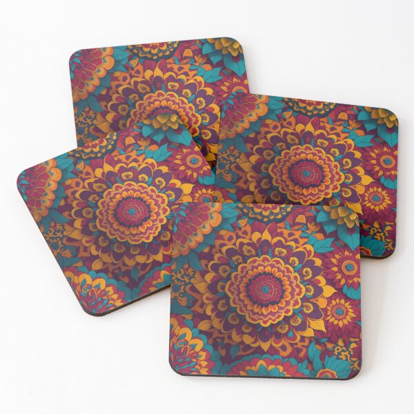 Item preview, Flower Power Colourful Flower Pattern designed and sold by druidwolfart.