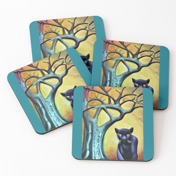 Item preview, black panther and tree   designed and sold by EriannaBeed.