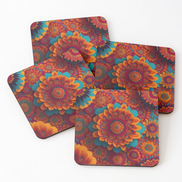 Item preview, Flower Power Colourful Flower Pattern designed and sold by druidwolfart.