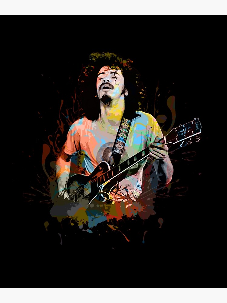 Carlos Santana, Art Print Poster, Latin Rock Guitarist Digital Art