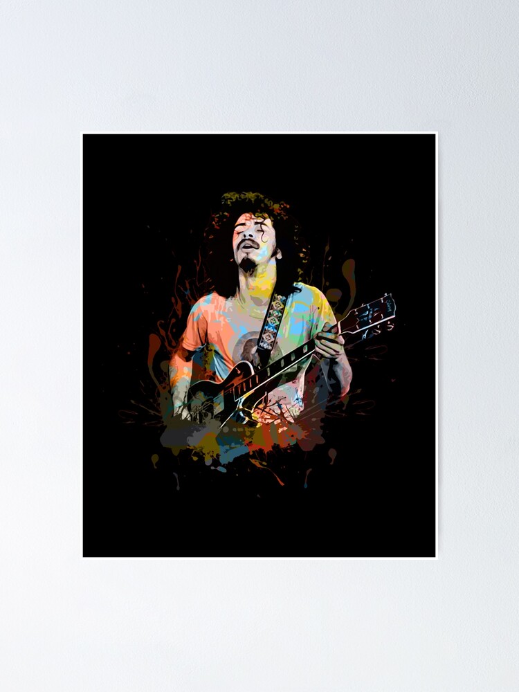 Carlos Santana, Art Print Poster, Latin Rock Guitarist Digital Art