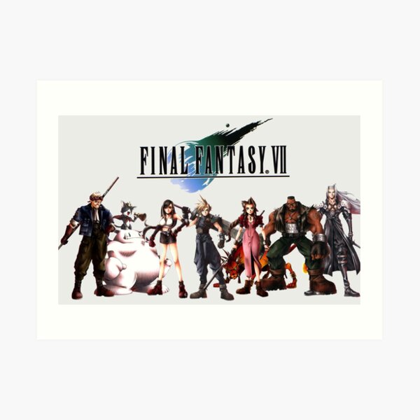 Personajes de Final Fantasy VII Lámina artística