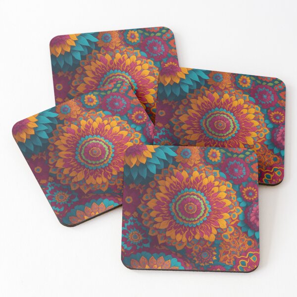 Item preview, Flower Power Colourful Flower Pattern designed and sold by druidwolfart.