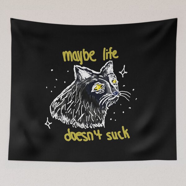 Item preview, Hopeful Cat (w/ Background) designed and sold by CloudyCorvusArt.