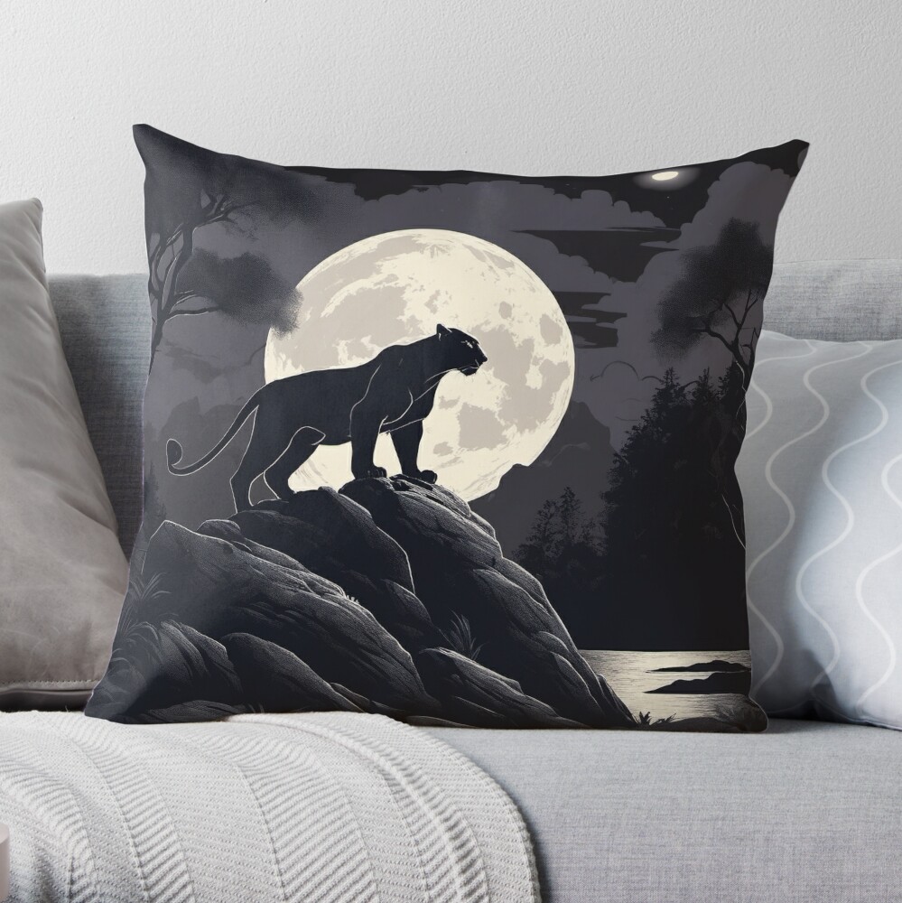 Black panther throw store pillow