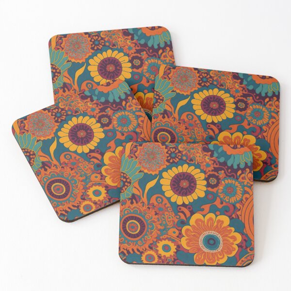 Item preview, Flower Power Colourful Flower Pattern designed and sold by druidwolfart.