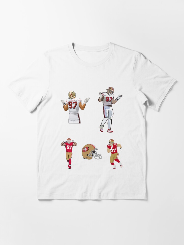 Vintage Nick Bosa T Shirt, 49ers Nick Bosa Football Shirt - Ink In Action