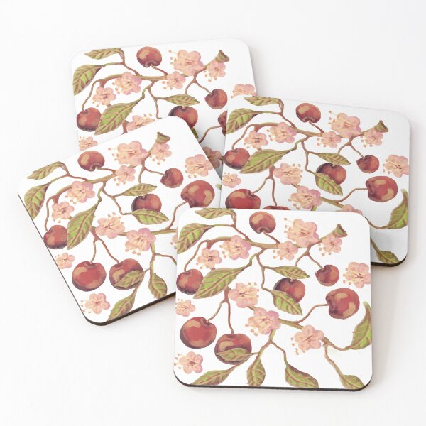 Item preview, Cherry Branch with Spring Blossoming Flowers designed and sold by rosedbuds.
