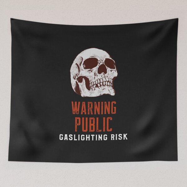 Item preview, Cautionary Skull: Gaslighting Risk designed and sold by RootedBrussel.