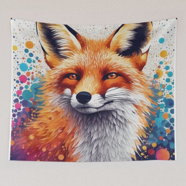 Item preview, Dot Painting of a Red Fox, Vibrant, Fox  designed and sold by BirdsnStuff.