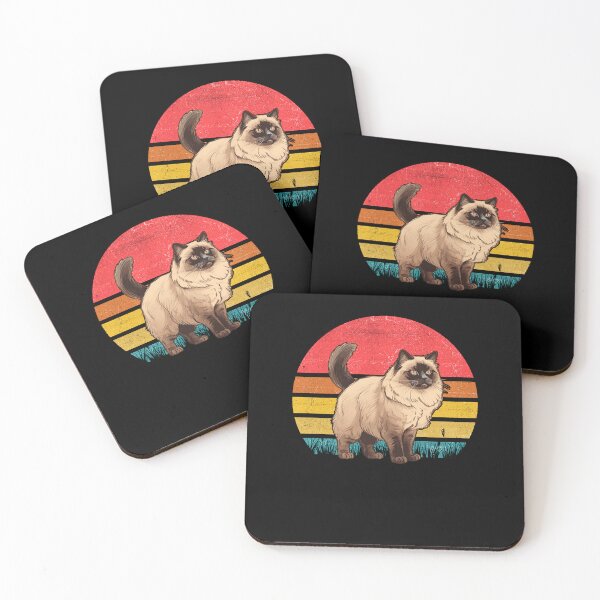 Item preview, Birman Cat Vintage Retro Sunset designed and sold by rafaeltto.