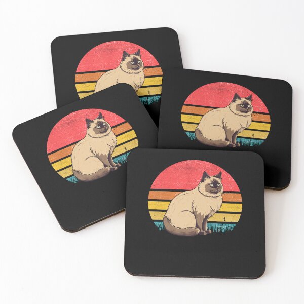 Item preview, Birman Cat Vintage Retro Sunset designed and sold by rafaeltto.