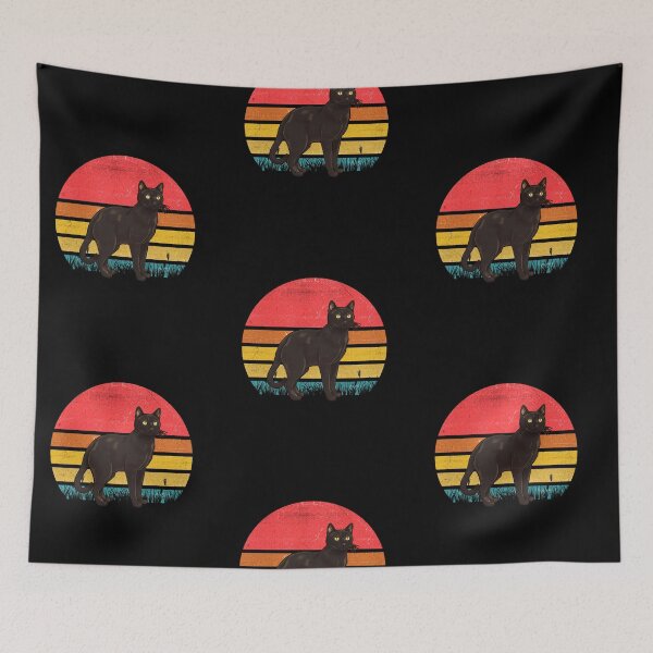 Artikelvorschau, Black Cat Vintage Retro Sunset entworfen und verkauft von rafaeltto.