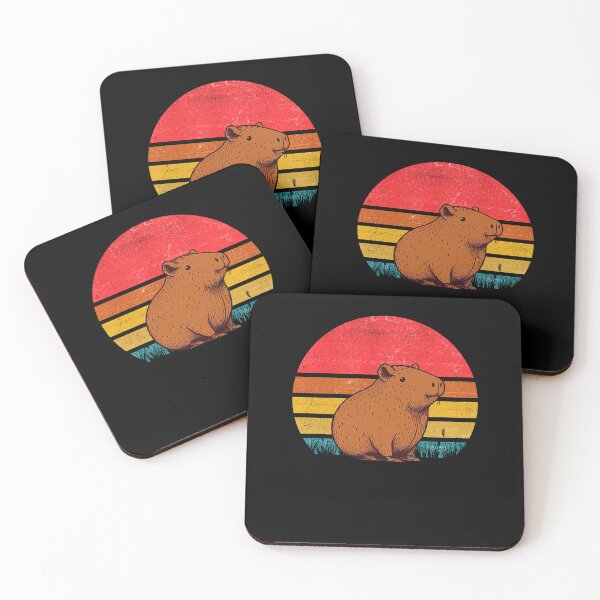 Item preview, Capybara Vintage Retro Sunset designed and sold by rafaeltto.