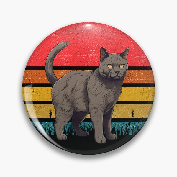 Item preview, Chartreux Cat Vintage Retro Sunset designed and sold by rafaeltto.