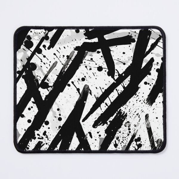 Item preview, Black, White and Gray Abstract - Graffiti Brushwork Pattern designed and sold by CraftCartelArt.
