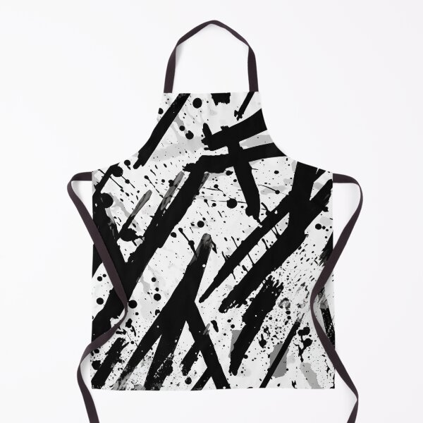 Item preview, Black, White and Gray Abstract - Graffiti Brushwork Pattern designed and sold by CraftCartelArt.