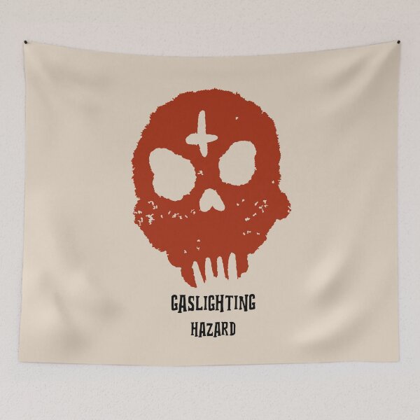 Item preview, Gaslighting Hazard Skull designed and sold by RootedBrussel.