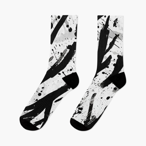 Item preview, Black, White and Gray Abstract - Graffiti Brushwork Pattern designed and sold by CraftCartelArt.