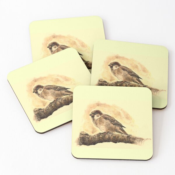 Item preview, Parrot Bird Watercolor Ink Painting Tropical designed and sold by Yellowriversss.
