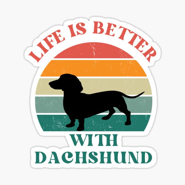 Item preview, Dog Lover Retro Rainbow Life Is Better With Dachshund designed and sold by EverAfterStudio.