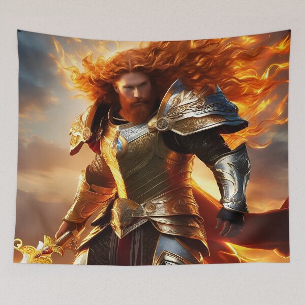 Item preview, Fire Warrior King with a Sword and Heavy Armor designed and sold by Joyful-Express.