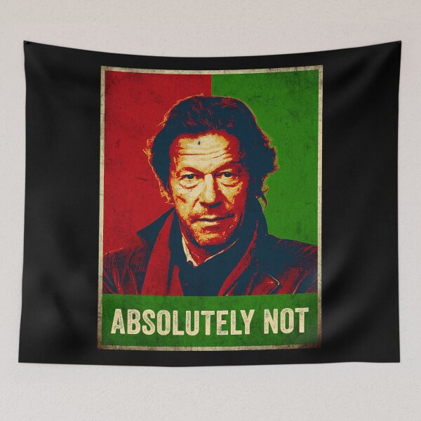Item preview, Imran Khan Absolutely Not Pakistan PTI Flag Vintage designed and sold by WilliamStunner.