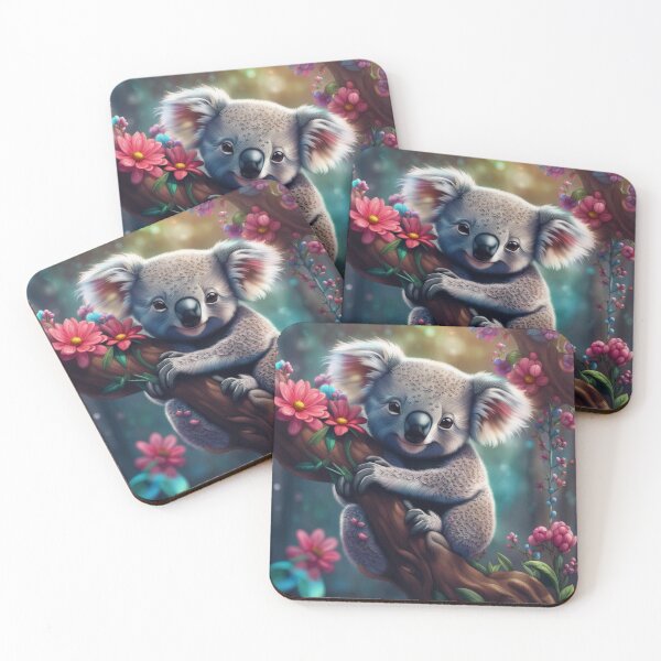 Item preview, Koala beer in tree with flowers designed and sold by JackFreestone.