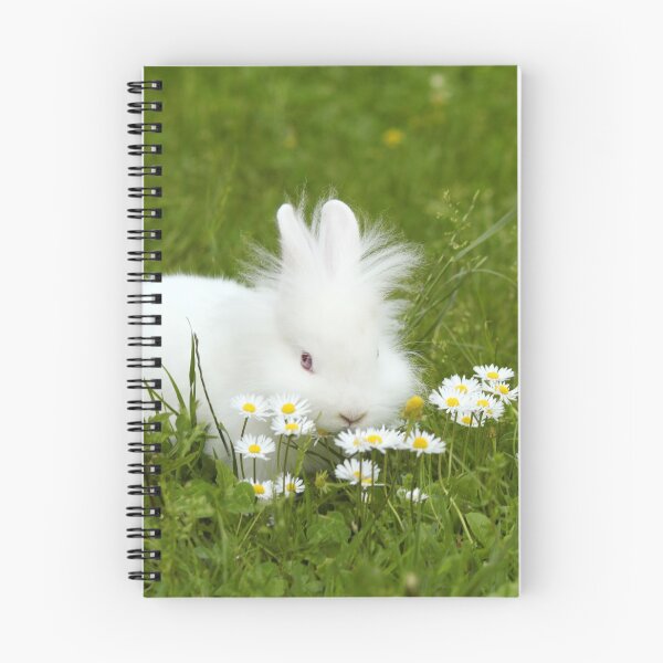 Item preview, white dwarf bunny standing in grass designed and sold by goceris.