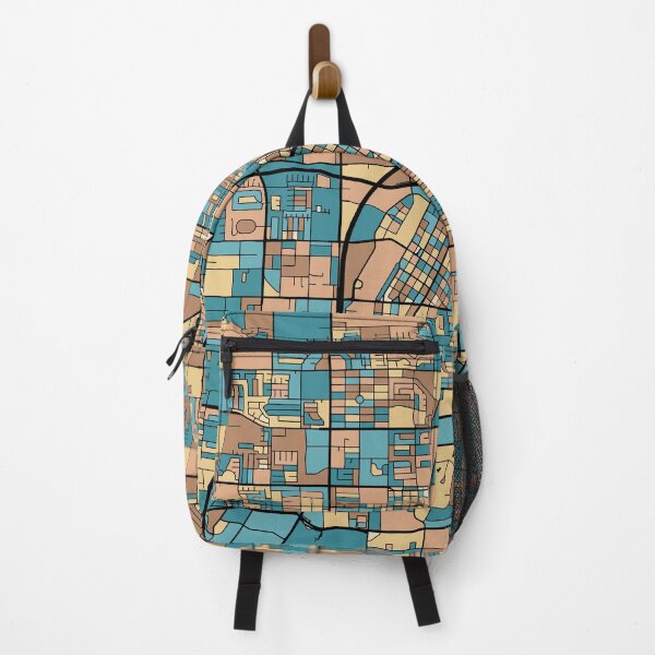 Item preview, Las Vegas Map Pattern in Mid Century Pastel designed and sold by PatternMaps.