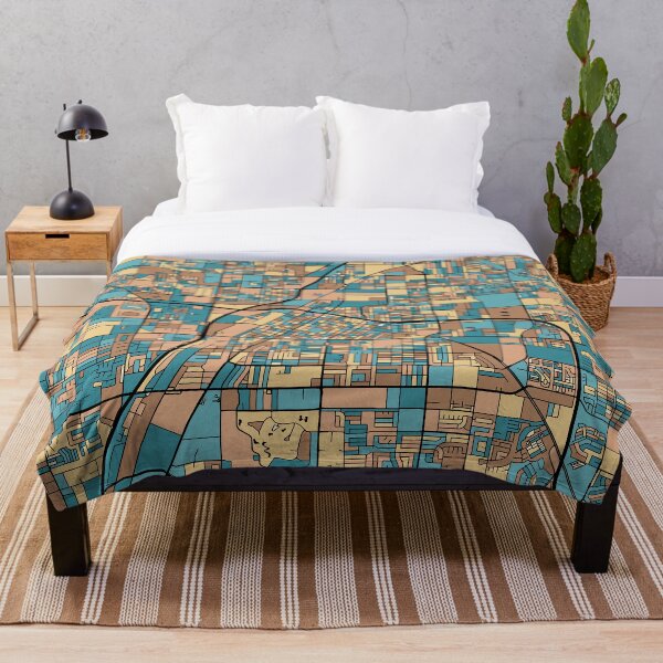 Item preview, Las Vegas Map Pattern in Mid Century Pastel designed and sold by PatternMaps.