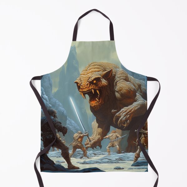 Item preview, Valiant warriors battling ancient beast Image #2 designed and sold by Demonik-Art.