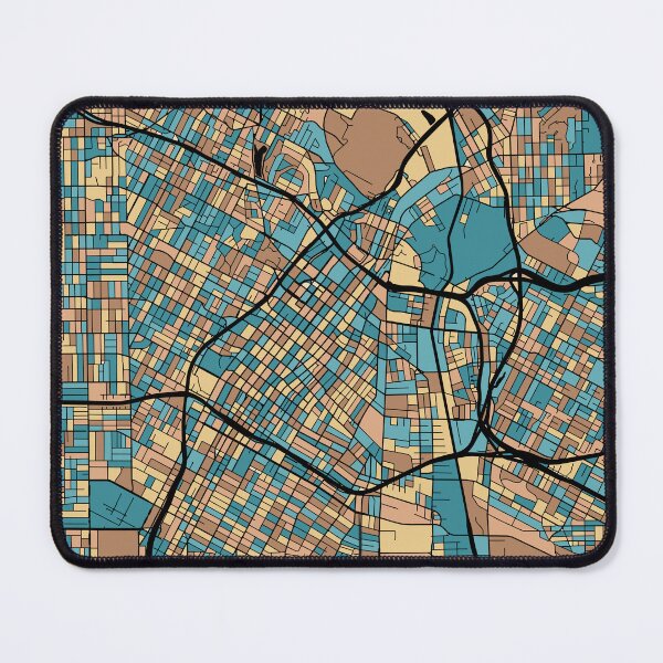 Item preview, Los Angeles Map Pattern in Mid Century Pastel designed and sold by PatternMaps.