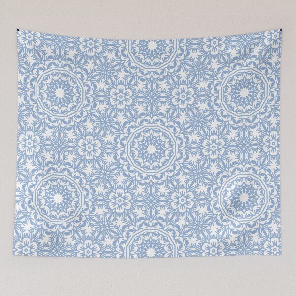 Item preview, Baby blue hexagon snowflakes designed and sold by Sneshkica.