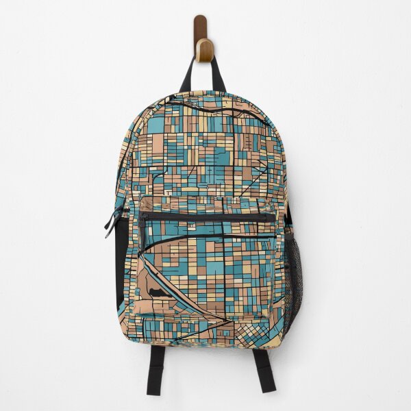 Item preview, Miami Map Pattern in Mid Century Pastel designed and sold by PatternMaps.