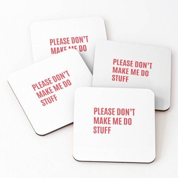 Item preview, Please don't make me do stuff - Typography Text Design - Red white color designed and sold by AMGraphicStudio.