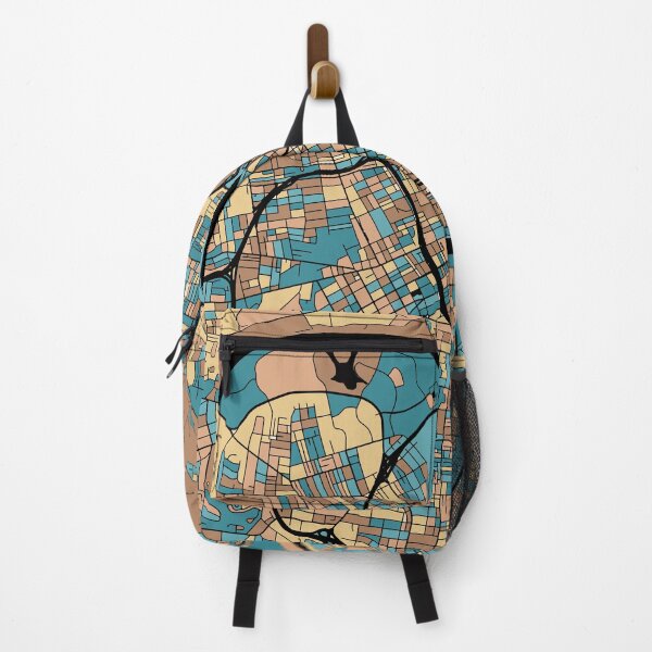 Item preview, Nashville Map Pattern in Mid Century Pastel designed and sold by PatternMaps.
