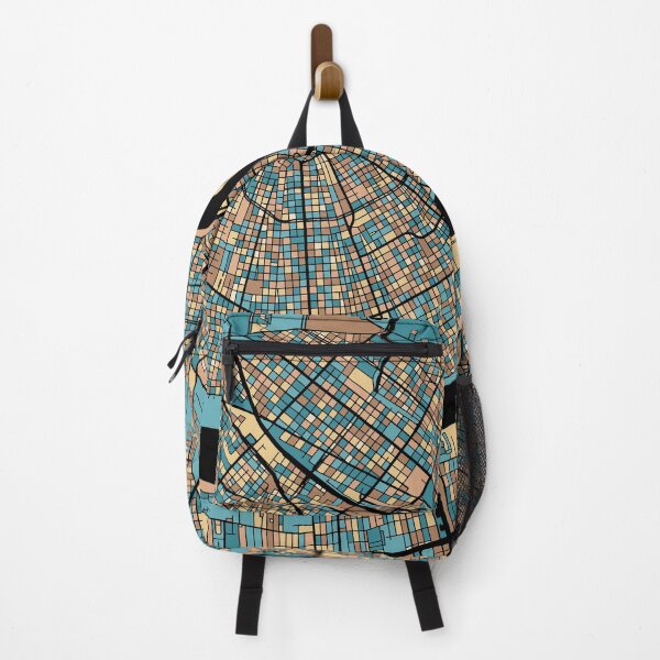 Item preview, New Orleans Map Pattern in Mid Century Pastel designed and sold by PatternMaps.