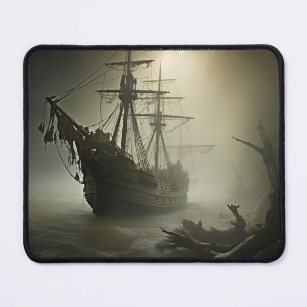 Item preview, Ghost ship emerging from sea image #4 designed and sold by Demonik-Art.
