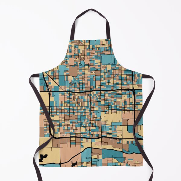 Item preview, Phoenix Map Pattern in Mid Century Pastel designed and sold by PatternMaps.