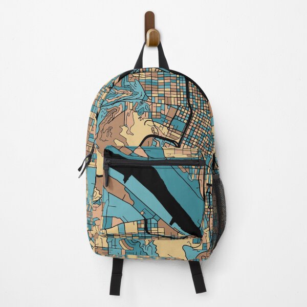 Item preview, Portland Map Pattern in Mid Century Pastel designed and sold by PatternMaps.