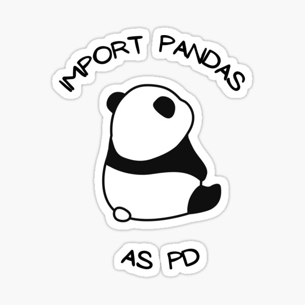 Item preview, Data Science Import Pandas cute sticker designed and sold by Nerdy Vogue.
