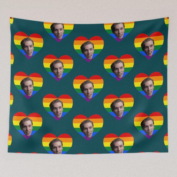 Item preview, Jerma-Heart shaped pride gay flag designed and sold by boeanddraya.