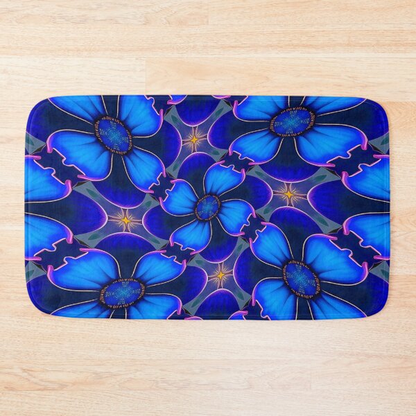 Item preview, Deep Blue Floral Pattern designed and sold by Patternflower.