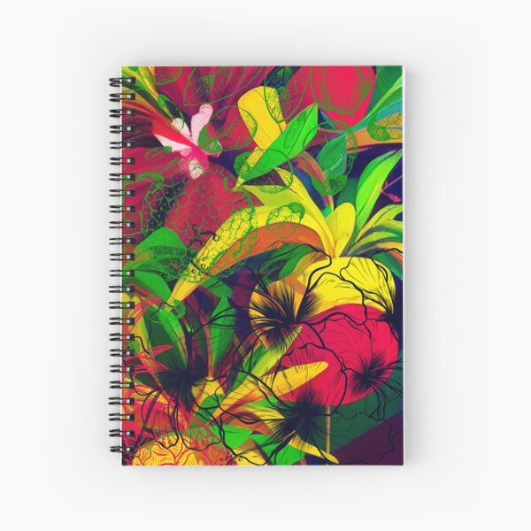 Caribbean Memories: Mango & Hibiscus Spiral Notebook