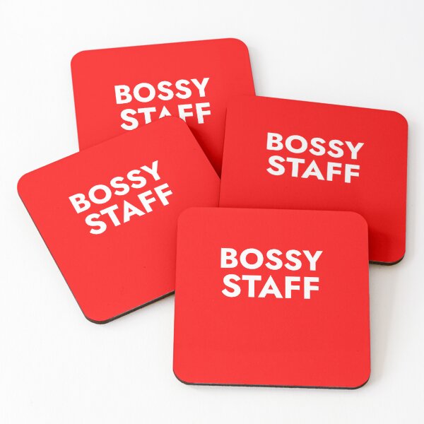 Item preview, Bossy Stuff - Typography Text Design - White Red color designed and sold by AMGraphicStudio.